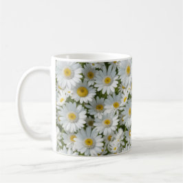White Elegant Daisies Kaffeetasse