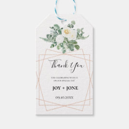 White Elegant Vielen Dank, dass Sie ein Geschenk b Geschenkanhänger