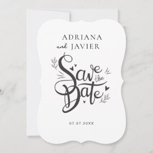 White Elegante Wedding Einladung Minimalistisch