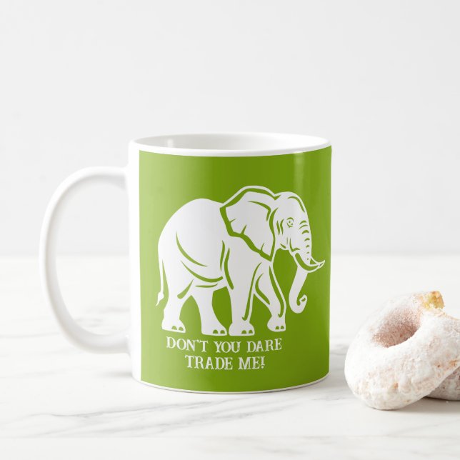 White Elephant Gag Gift Kaffeetasse (Mit Donut)