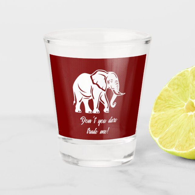 White Elephant Gag Gift Schnapsglas (Vorderseite)