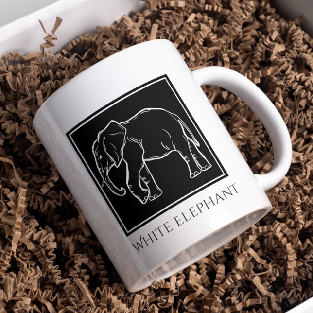 White Elephant Party - Funny Holiday Gift Kaffeetasse (White Elephant Gift - Easy and Funny for odic holidayer family party.)
