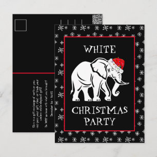 White Elephant Weihnachts-Party Einladung