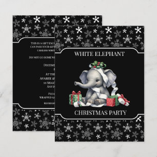 White Elephant Weihnachts-Party Einladung
