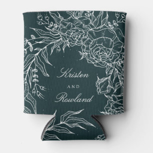 White Emerald Blume Wreath Emerald Green Wedding Dosenkühler