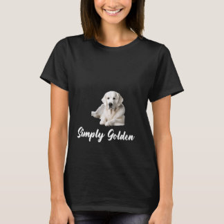 White English Cream Golden Retriever Einfacher Gol T-Shirt