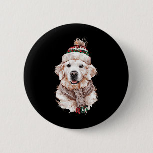 White English Cream Golden Retriever Mama Doppy Pu Button