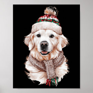 White English Cream Golden Retriever Mama Doppy Pu Poster