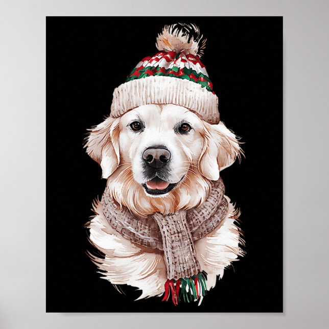White English Cream Golden Retriever Mama Doppy Pu Poster (Vorne)