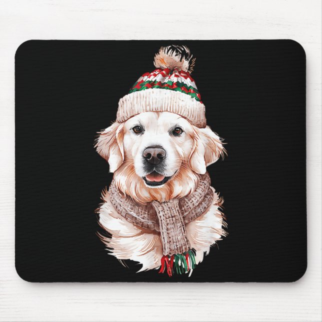 White English Cream Golden Retriever Mom Dog Puppy Mousepad (Vorne)