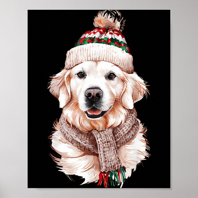 White English Cream Golden Retriever Mom Dog Puppy Poster (Vorne)