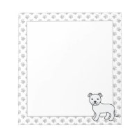 White English Staffie Niedlich Cartoon Dog