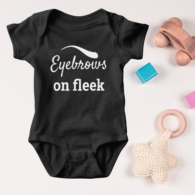 White Eyebrows on Fleek Trendy Flawless Style, ZFJ Baby Strampler (White Eyebrows on Fleek Trendy Flawless Style, ZFJ Baby Bodysuit)