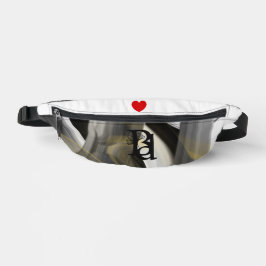 White Fanny Pack Trend Abstrakt Art Black Gold Bauchtasche