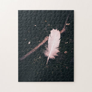 White Feather and Twig on Walking Path Puzzle