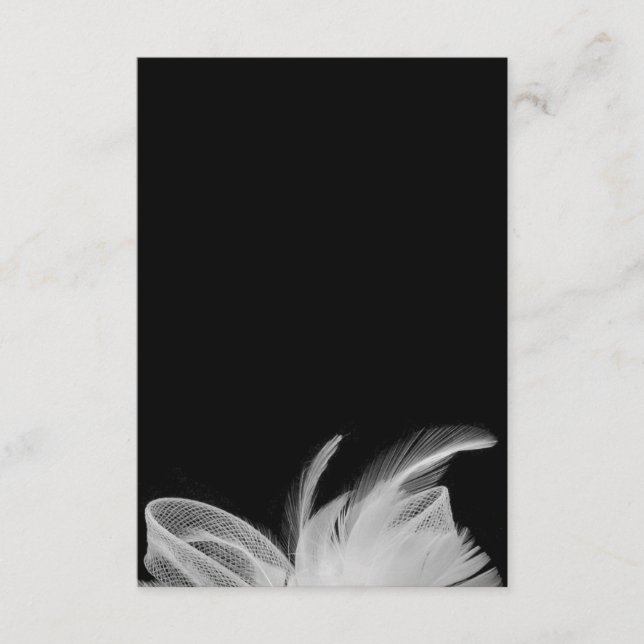 White Feathers 3.5x5 Umschließkarte Begleitkarte (Vorderseite)