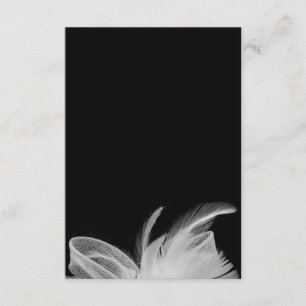 White Feathers 3.5x5 Umschließkarte Begleitkarte