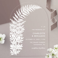 White Fern Moderne Minimalistisch Arch Wedding