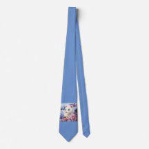 White Ferret & Blume Neck Tie