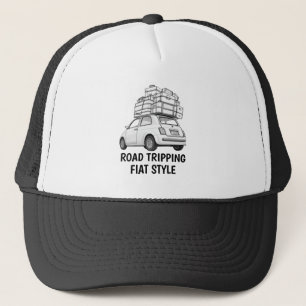 White Fiat Car Hat Truckerkappe