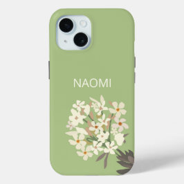 White Floral Bouquet Individuelle Name Case-Mate iPhone Hülle