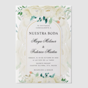 White Floral Garden Nuestra Boda Spanische Hochzei