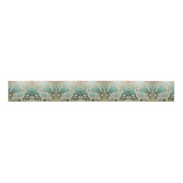 White Floral Rabbit Spring Art Ripsband