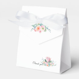 White Floral Watercolor Wedding Favor Box Geschenkschachtel