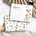 White Floral Wedding Advice Card<br><div class="desc">Diese stilvolle und elegante Wedding Advice Card bietet wunderschöne,  handbemalte Aquarellfarben-Wildblumen,  die in einem hübschen Bouquet für den Frühling,  den Sommer oder für Hochzeiten im Herbst eingerichtet sind. Finden Sie passende Artikel in der White Boho Wildblume Wedding Collection.</div>