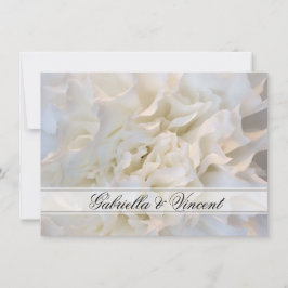 White Floral Wedding Flat Stationery Note Card Mitteilungskarte