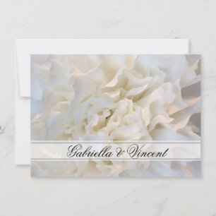 White Floral Wedding Flat Stationery Note Card Mitteilungskarte