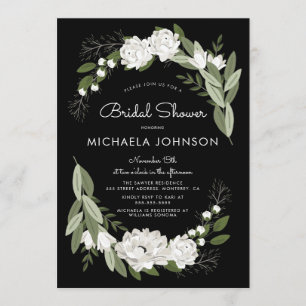 White Floral Wedding Sprigs Einladung