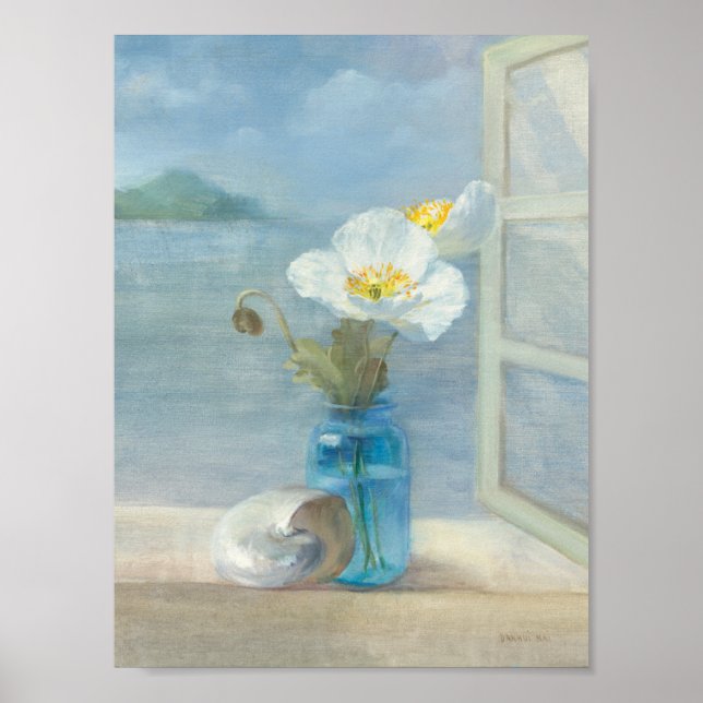 White Flower Overlooking the Sea Poster (Vorne)