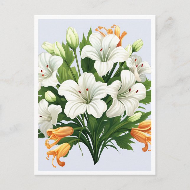 WHITE FLOWERS #2 POSTKARTE (Vorderseite)