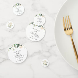 White Flowers, Cream Flowers, Boho, Birthday Konfetti