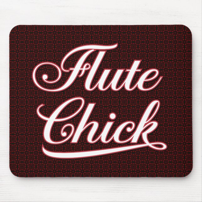 White Flute Chick Script Mousepad (Vorne)