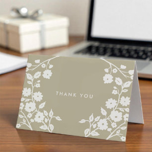 White Folk Blume Beige Danke, Custom Karte