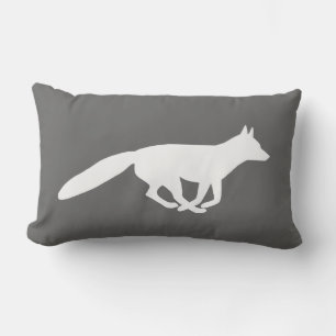 White Fox Silhouette Lendenkissen