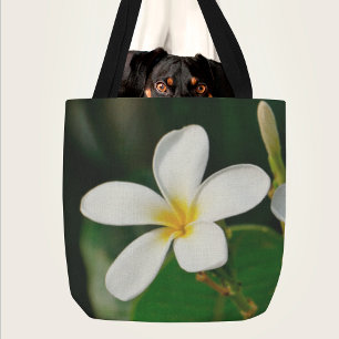 White Frangipani Canvas Print Laptop Sleeve Servin