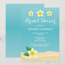 White Frangipani Tropical Beach Brautparty