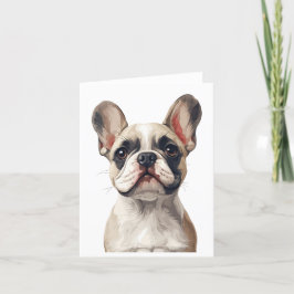 White French Bulldog Grußkarte Dankeskarte