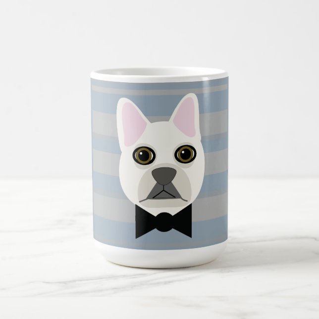 White French Bulldog, Streifen Kaffeetasse (Mittel)