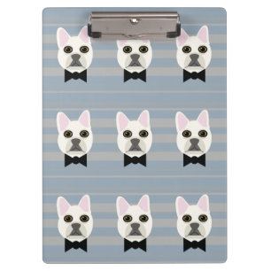 White French Bulldog, Streifen Klemmbrett