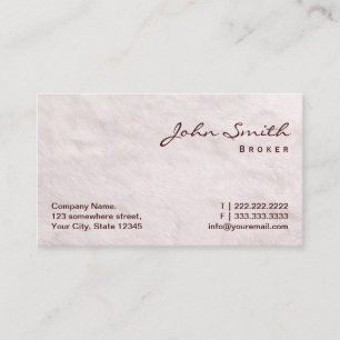 White Fur Real Anwesen Broker Business Card Visitenkarte