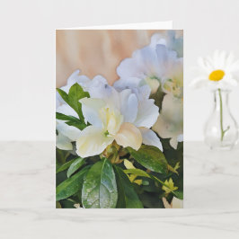 White Gardenia Blume Art Note Card Karte