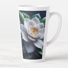 White Gardenia Floral Milchtasse