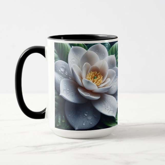 White Gardenia Floral Tasse (Links)