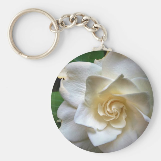 White Gardenia Schlüsselanhänger (Vorne)