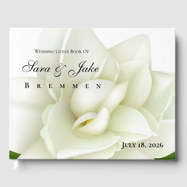 White Gardenia Wedding Gästebuch (Vorderseite)