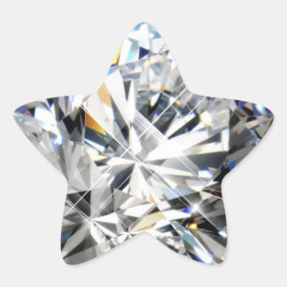 White Gem Stern-Aufkleber